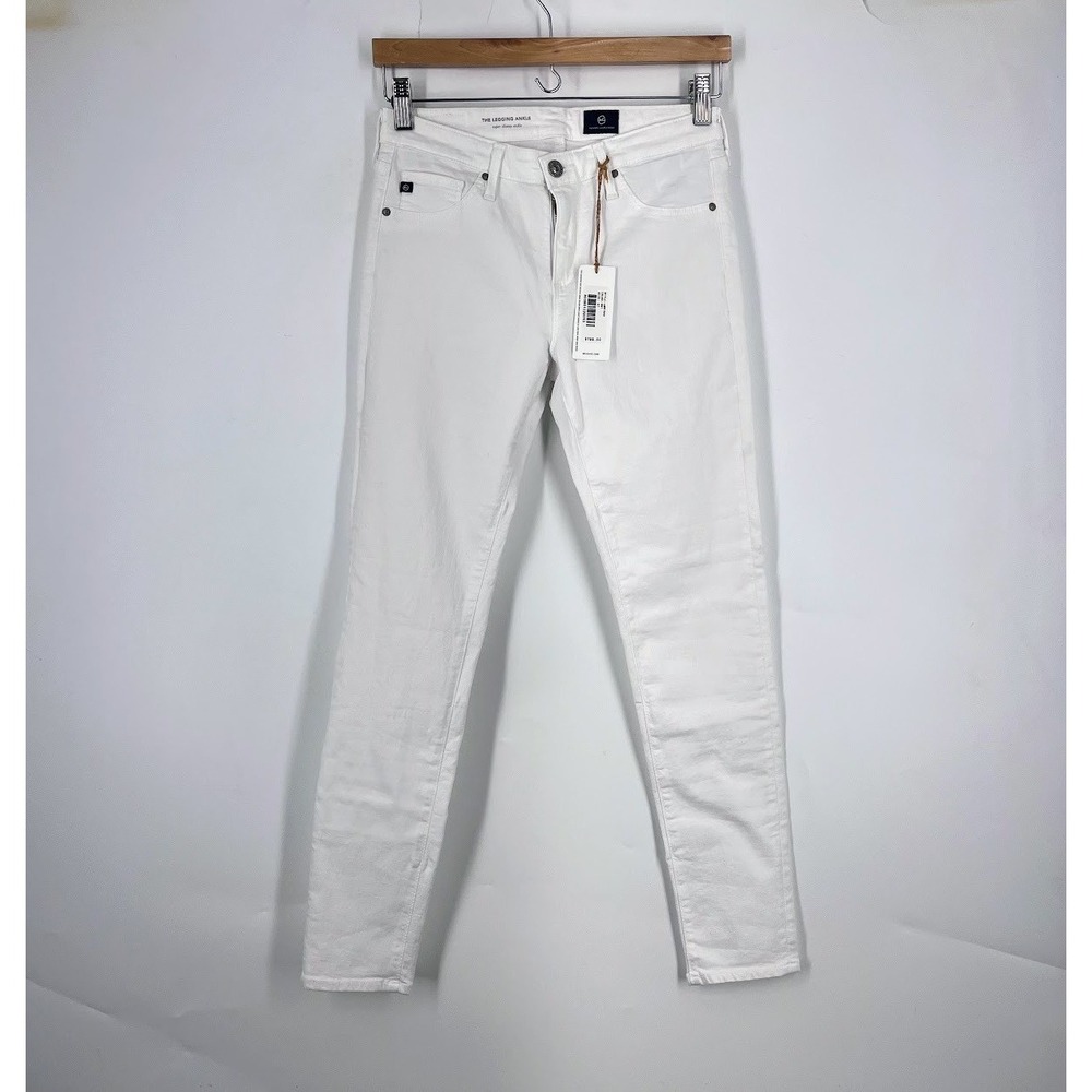 AG Adriano Goldschmied The Legging Ankle White Super Skinny Jeans 27 AMW1389 NWT